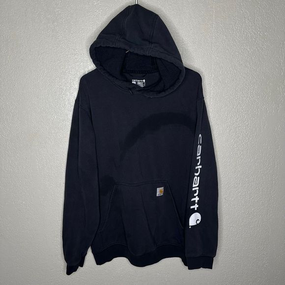 Carhartt Sleeve Writing Hoodie Large - Picture 2 of 4